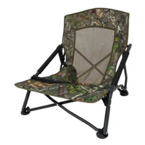 Bog-Pod 1134444 Snood  Low-Profile Chair, 4 Legs, Mossy Oak Camo, Steel Frame, Carry Strap